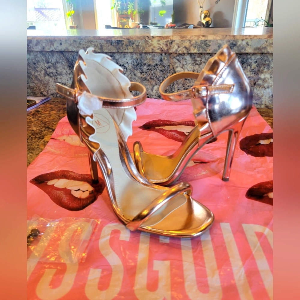 Misguided Rose Gold heels